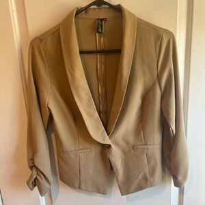 Spacegirl short blazer tan 1 button front size Medium